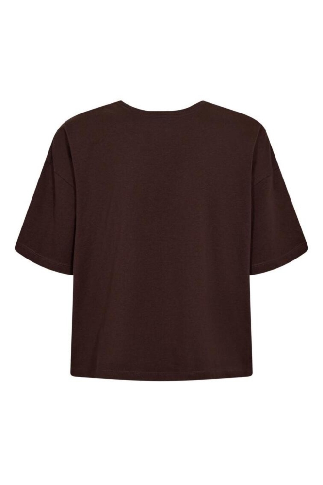 Freequent bruine dames t-shirt | Achteraanzicht