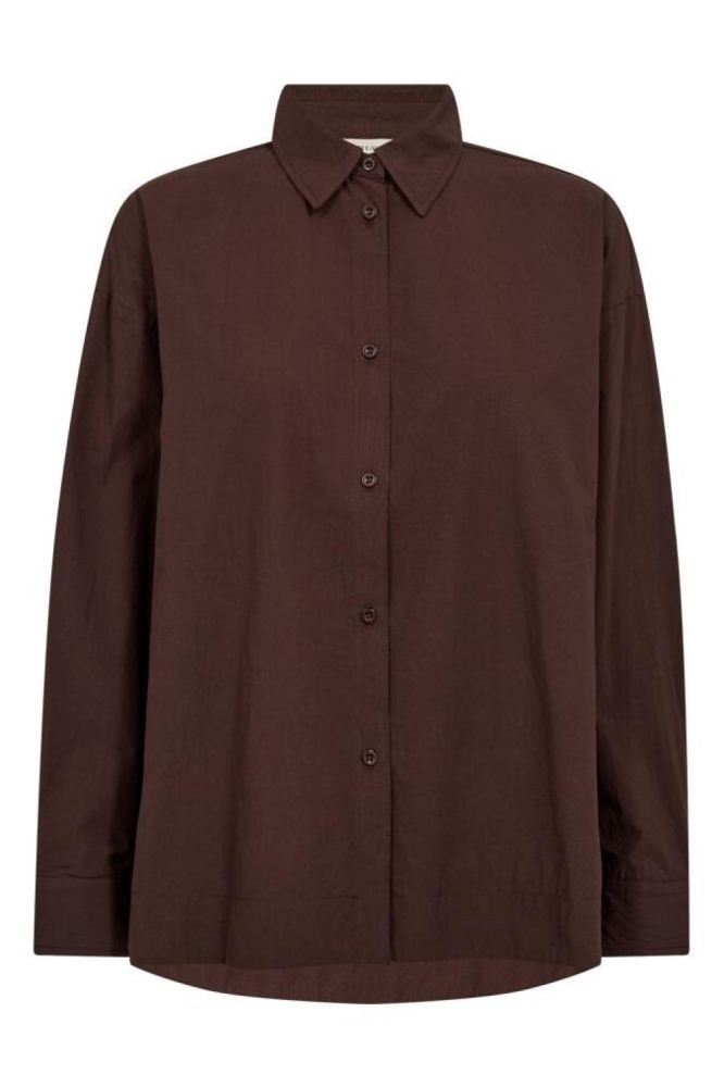 Freequent blauwe dames blouse | Vooraanzicht