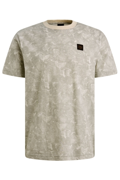 PME legend ecru heren t-shirt | Vooraanzicht