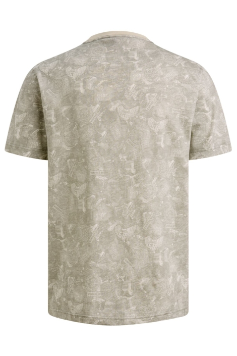 PME legend ecru heren t-shirt | Achteraanzicht