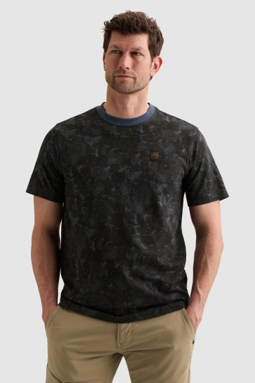 PME legend short sleeve r-neck slub jersey ao Blauw