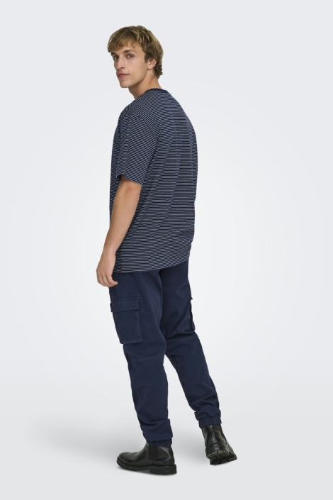 Only & Sons blauwe heren t-shirt | Model
