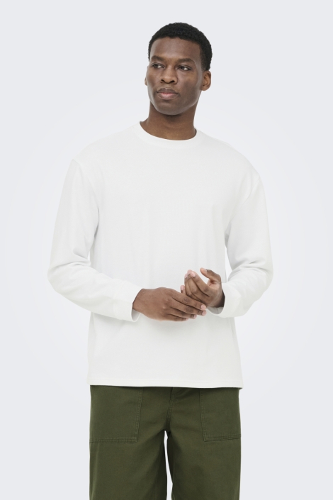 Only & Sons witte heren t-shirt | Model