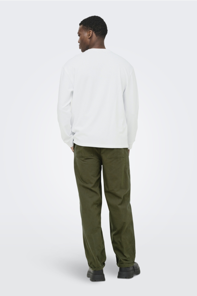 Only & Sons witte heren t-shirt | Model achteraanzicht