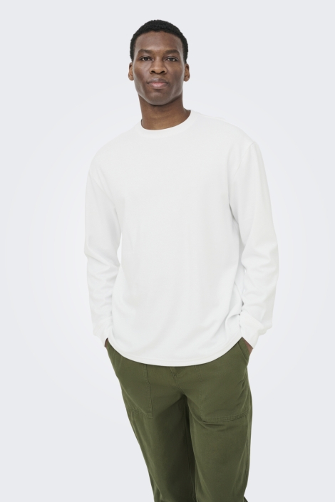Only & Sons witte heren t-shirt | Model