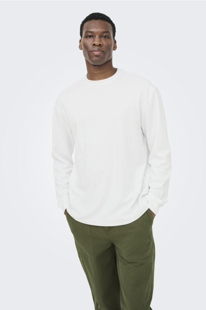 Only & Sons witte heren t-shirt | Model