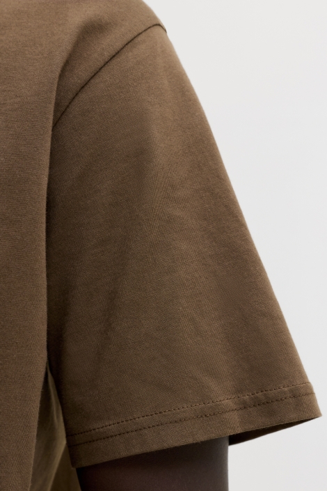 Jack & Jones bruine heren t-shirt | Close up