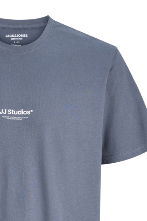 Jack & Jones blauwe heren t-shirt | Close up