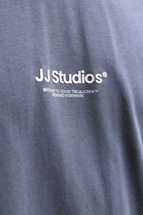 Jack & Jones blauwe heren t-shirt | Close up