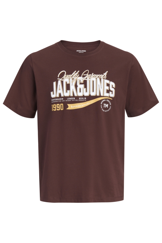 Jack & Jones bruine heren t-shirt | Vooraanzicht
