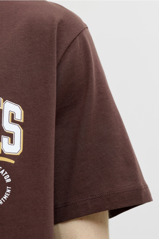 Jack & Jones bruine heren t-shirt | Kleurstaal