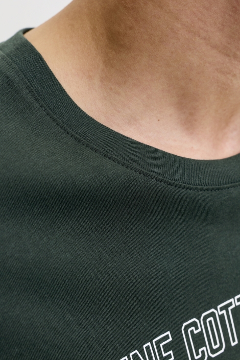 Jack & Jones groene heren t-shirt | Close up