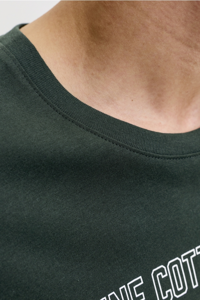 Jack & Jones groene heren t-shirt | Close up