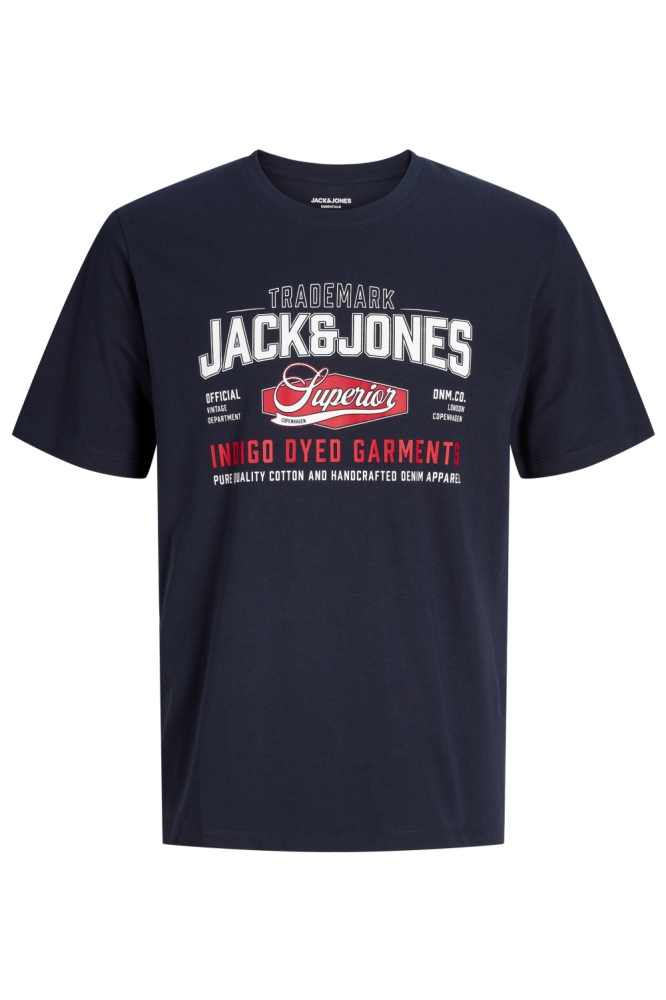 Jack & Jones blauwe heren t-shirt | Vooraanzicht