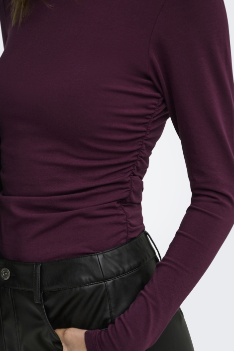 Only bordeaux dames t-shirt | Close up