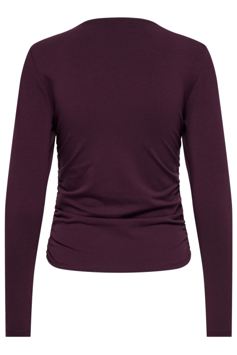 Only bordeaux dames t-shirt | Achteraanzicht