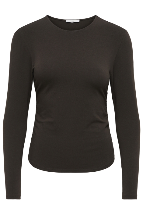 Only bruine dames t-shirt | Vooraanzicht