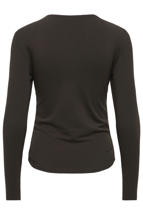 Only bruine dames t-shirt | Achteraanzicht