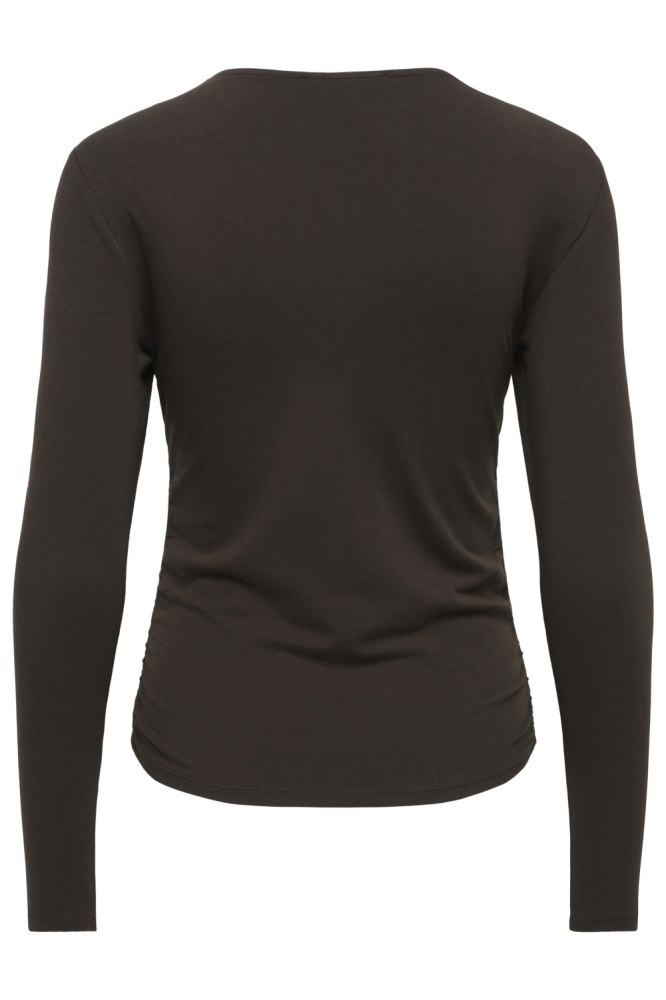 Only bruine dames t-shirt | Achteraanzicht