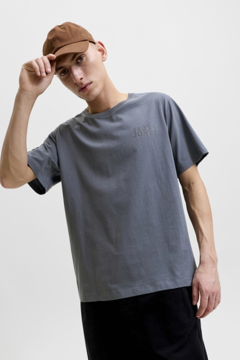 Jack & Jones blauwe heren t-shirt | Model vooraanzicht