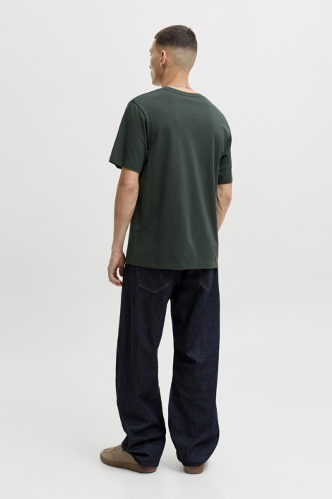 Jack & Jones groene heren t-shirt | Model achteraanzicht