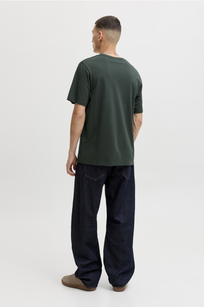 Jack & Jones groene heren t-shirt | Model achteraanzicht