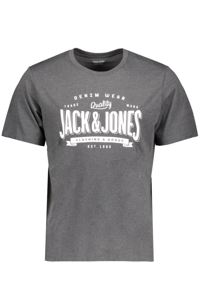 Jack & Jones grijze heren t-shirt | Vooraanzicht