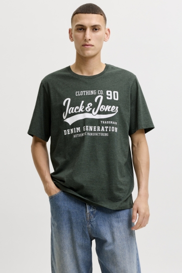 Jack & Jones T-shirt JJELOGO TEE SS O-NECK 2 COL AW26 SN 12299017 SCARAB/MELANGE