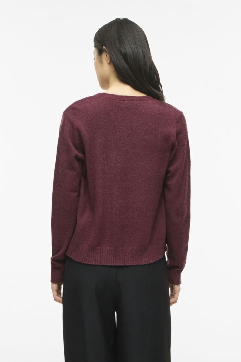 Vila bordeaux dames vest | Model achteraanzicht