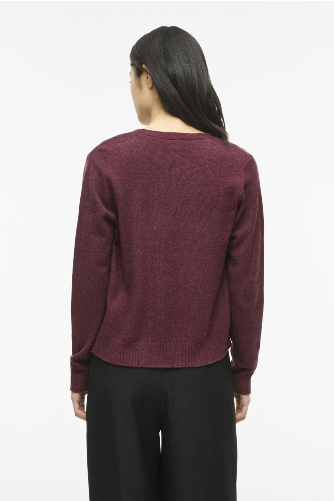 Vila bordeaux dames vest | Model achteraanzicht