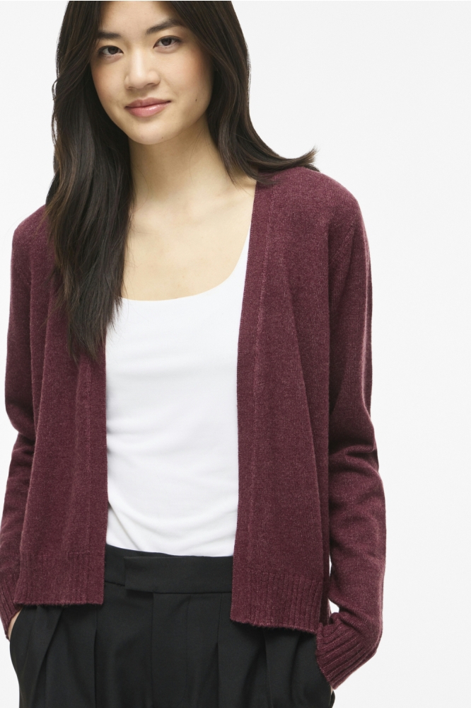 Vila bordeaux dames vest | Close up
