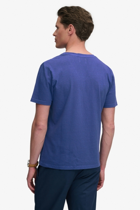 Superdry blauwe heren t-shirt | Model achteraanzicht