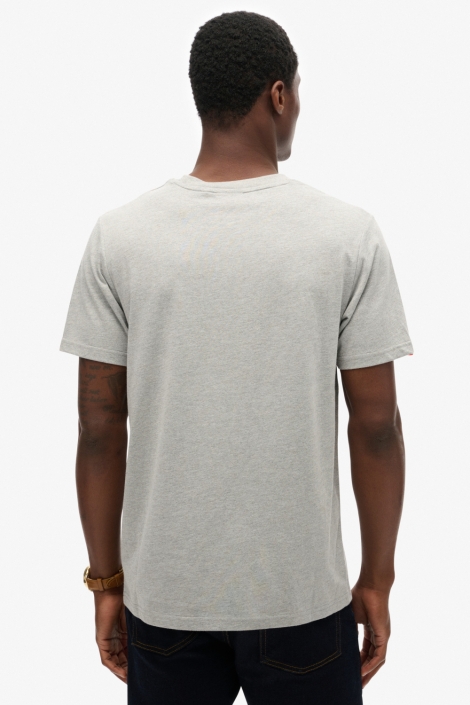 Superdry grijze heren t-shirt | Model achteraanzicht