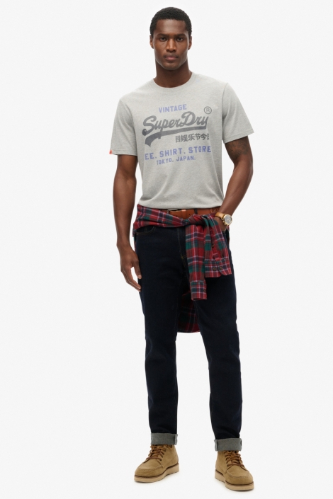 Superdry grijze heren t-shirt | Model