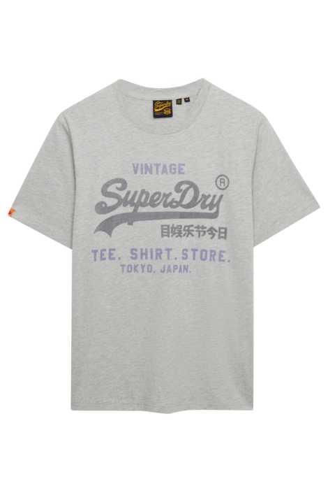 Superdry grijze heren t-shirt | Vooraanzicht
