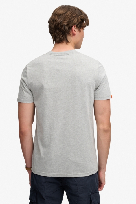 Superdry grijze heren t-shirt | Model achteraanzicht
