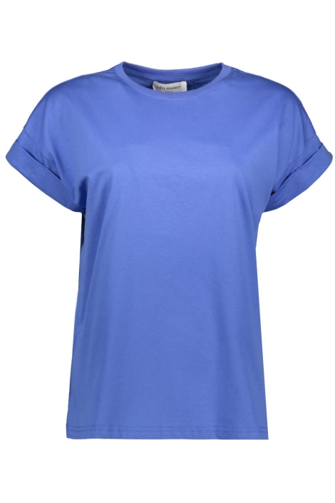 Lofty Manner blauwe dames t-shirt | Vooraanzicht