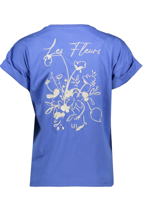 Lofty Manner blauwe dames t-shirt | Achteraanzicht