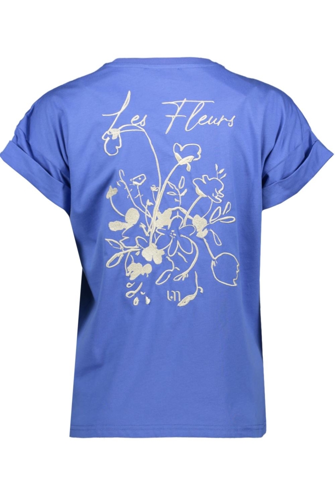 Lofty Manner blauwe dames t-shirt | Achteraanzicht