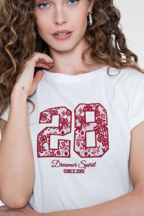 Geisha witte dames t-shirt | Close up