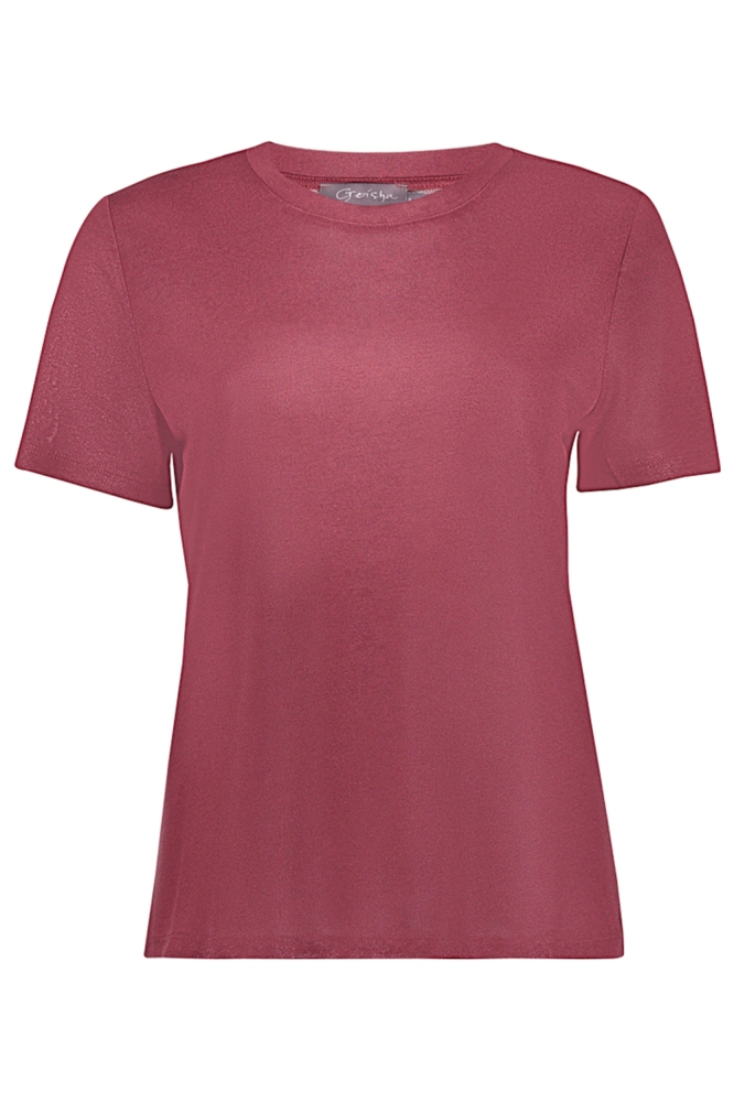 Geisha bordeaux dames t-shirt | Vooraanzicht