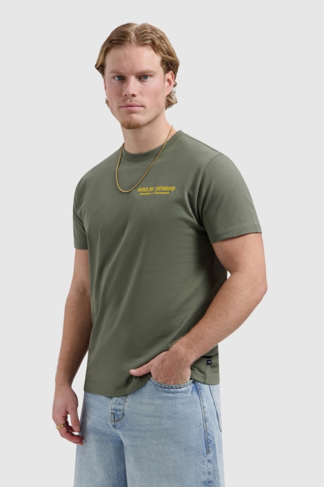Ballin groene heren t-shirt | Model vooraanzicht