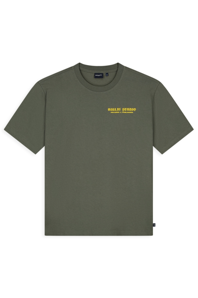 Ballin groene heren t-shirt | Vooraanzicht