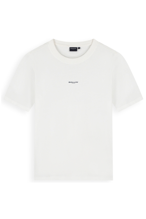 Ballin witte heren t-shirt | Vooraanzicht