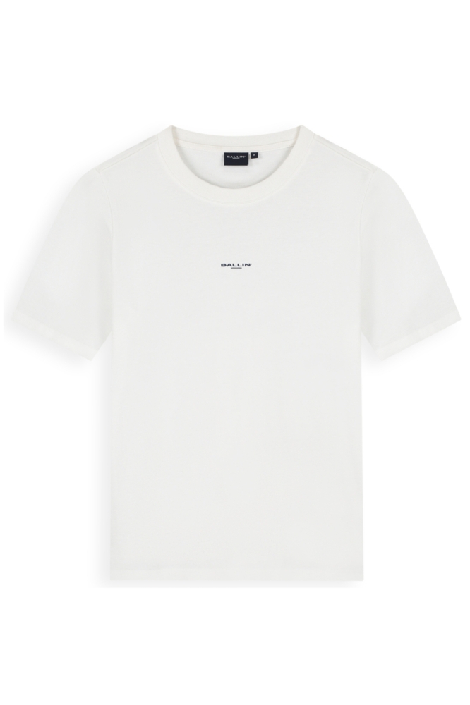 Ballin witte heren t-shirt | Vooraanzicht