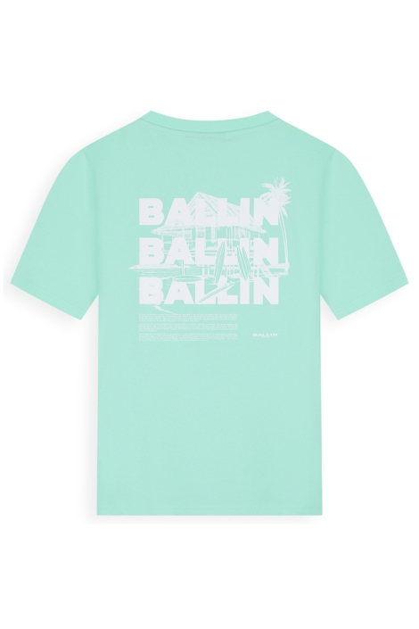 Ballin groene heren t-shirt | Achteraanzicht