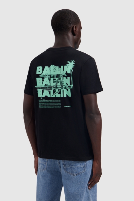 Ballin zwarte heren t-shirt | Model achteraanzicht