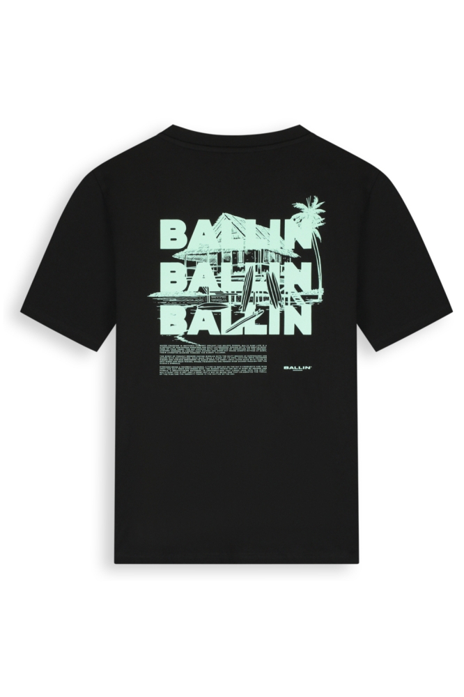 Ballin zwarte heren t-shirt | Achteraanzicht