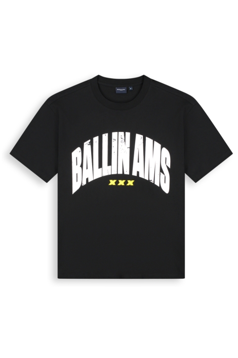 Ballin zwarte heren t-shirt | Vooraanzicht