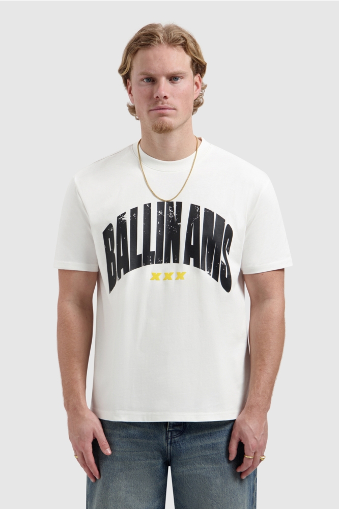 Ballin witte heren t-shirt | Model vooraanzicht